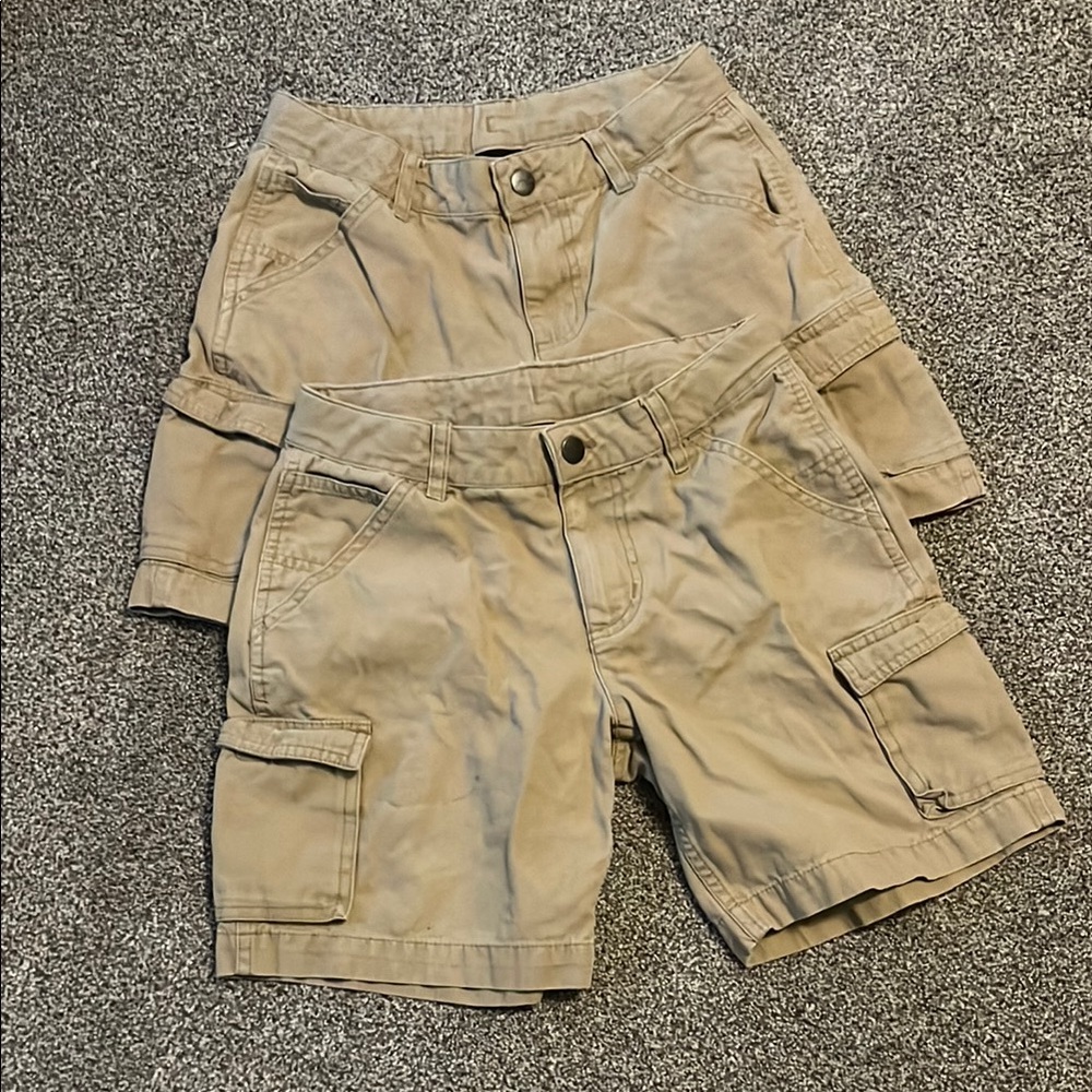 Kids Tan Cargo Shorts